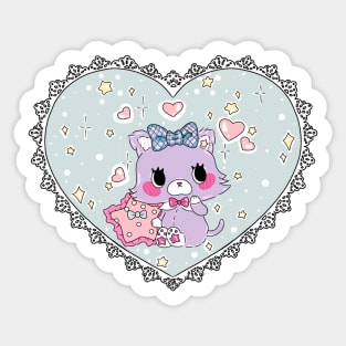 Mew Dreamy Sparkle Cat Sticker